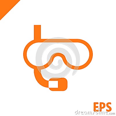 Underwater Snorkelling icon stock vector illustration flat design Vector Illustration