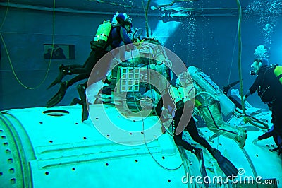 Underwater Spacewalk Training Editorial Stock Photo