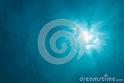 Underwater Sunlight Background Stock Photo