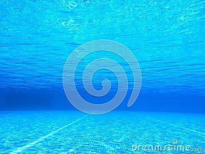 Underwater at the Swimming Pool Stock Photo