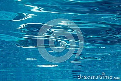 Underwater view of the swimming pool surface Stock Photo