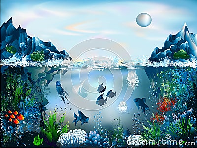 Underwater World Vector Illustration