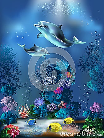 Underwater World Vector Illustration