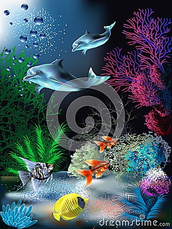 Underwater World Vector Illustration