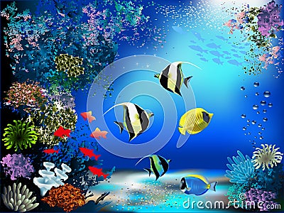 Underwater World Vector Illustration