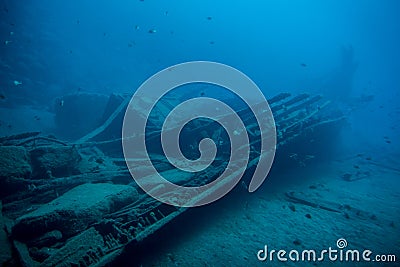 Underwater ship wreck Stock Photo