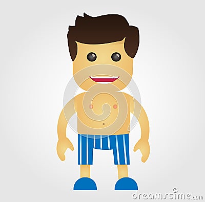 Underwear Man Vector Illustration