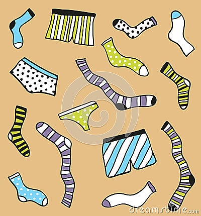 Underwear pattern Vector Illustration