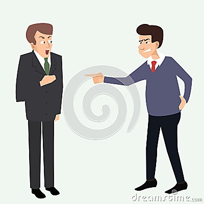 Undeserved accusation vector cartoon Vector Illustration