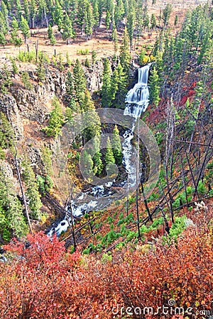 Undine Falls Yellowstone National Park Stock Photo