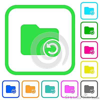 Undo directory last operation vivid colored flat icons icons Stock Photo
