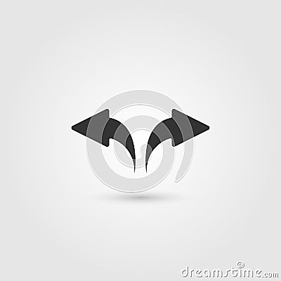 Undo, Redo arrow icon vector, solid illustration, pictogram isolated on gray. Vector Illustration