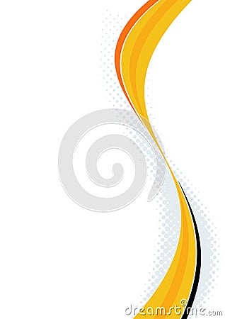 Undulating orange curves Vector Illustration