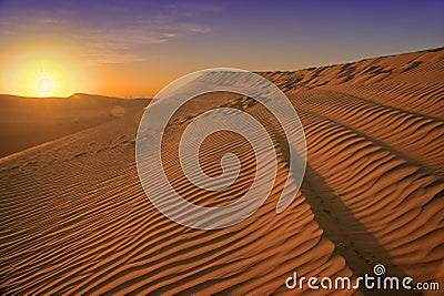 Undulating sand dunes. Stock Photo