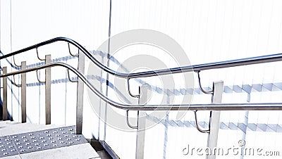 Undulating and wavy stair railing Stock Photo