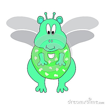 Unearthly existence character cartoon Vector Illustration