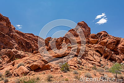 Unearthly landscape in Valley of Fire State Park, Nevada USA Stock Photo