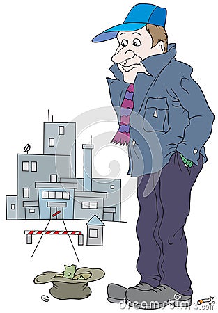 Unemployed Vector Illustration