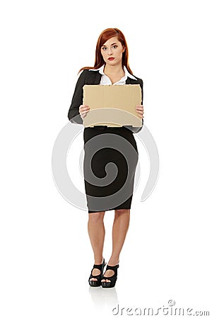 Unemployed businesswoman Stock Photo