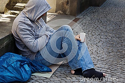 Unemployed looking for work Stock Photo