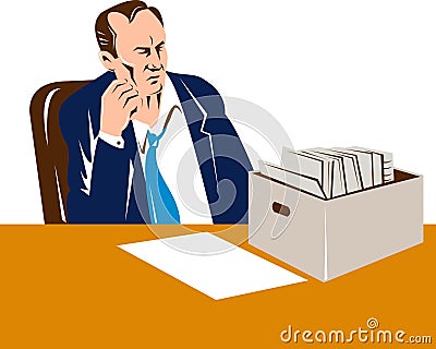 Unemployed man Vector Illustration