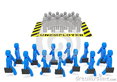 Unemployed People Stock Photo