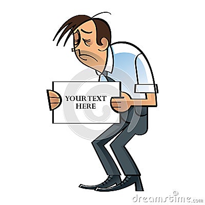 Unemployed person Vector Illustration