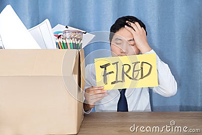 Unemployed young people in financial crisis Stock Photo