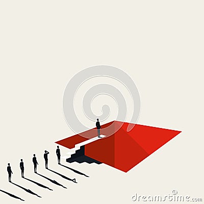 Unemployment crisis due to covid-19, coronavirus vector concept. Line of people walking jump in a hole, job loss symbol. Vector Illustration