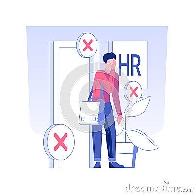 Unemployment isolated concept vector illustration. Vector Illustration