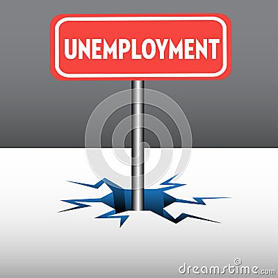 Unemployment plate Vector Illustration