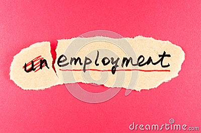 Unemployment to employment Stock Photo