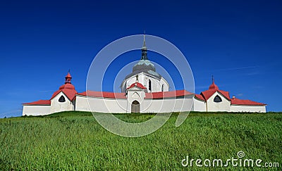 UNESCO church of St. John of Nepomuk on Zelena Hora (Green mount Stock Photo