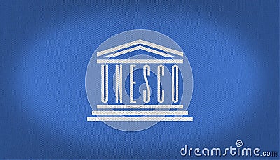 UNESCO flag Editorial Stock Photo