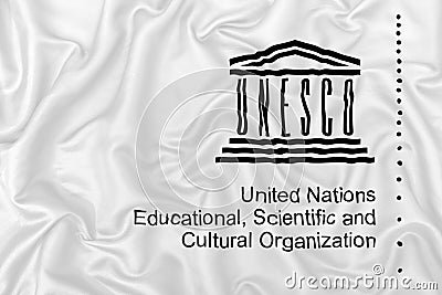 Unesco flag texture Editorial Stock Photo