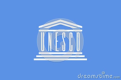 UNESCO flag Editorial Stock Photo