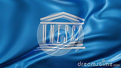 UNESCO flag Editorial Stock Photo