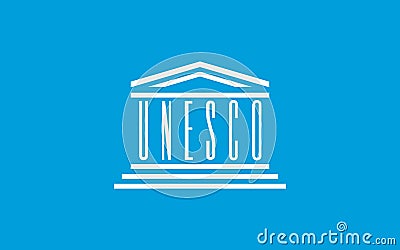UNESCO flag. United Nations educational, scientific and cultural organization. Vector illustration Vector Illustration