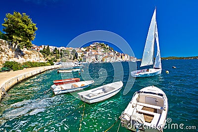 UNESCO town of Sibenik coast view Stock Photo