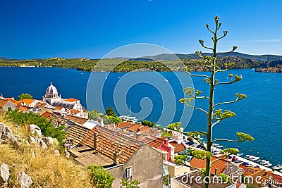 UNESCO town of Sibenik historic waterfront Stock Photo