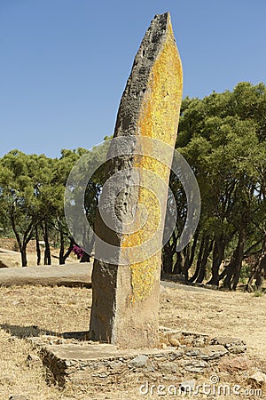 UNESCO World Heritage obelisks of Axum, Ethiopia. Stock Photo