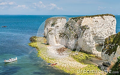 Unesco world heritage - Old Harry Rocks in Isle of Purbeck Stock Photo