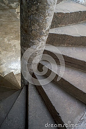 UNESCO World Heritage Site stone spiral steps Bhadra Fort Stock Photo