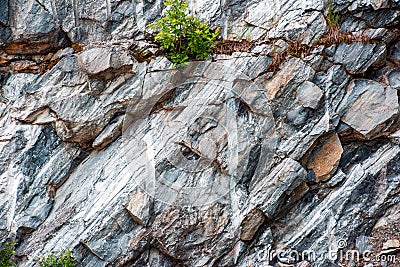 Uneven ledges of marble surface Stock Photo