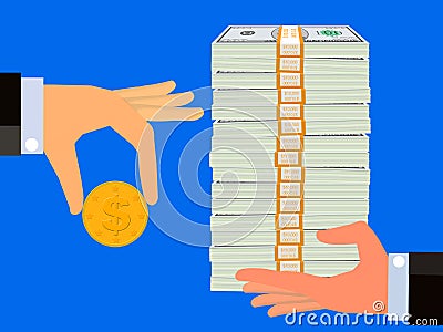 Unfair Exchange or A Return On Investment (ROI) Cartoon Illustration