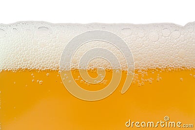 Unfiltered beer with foam Stock Photo