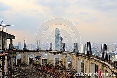 Unfinished abandoned skyscraper Sathorn Unique Stock Photo