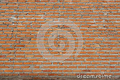 Unfinished concrete red brick wall abstract background Stock Photo