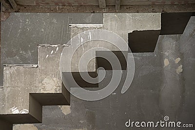 Unfinished concrete stairs Stock Photo