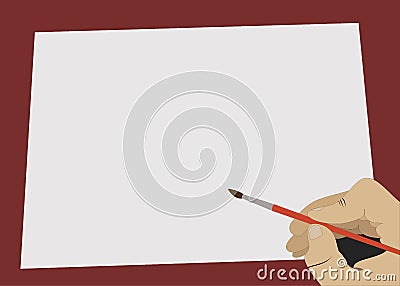 Unfinished drawing Vector Illustration